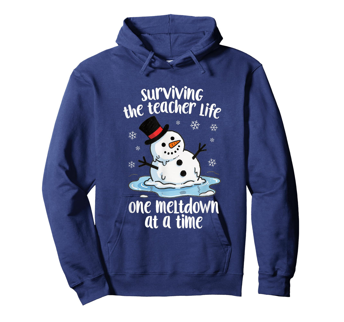Surviving The Teacher Life Meltdown Snowman Christmas Humor T-Shirt