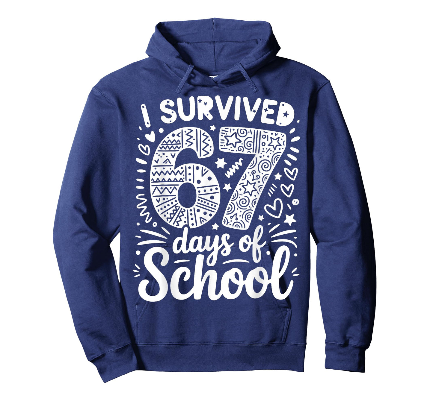 67 6 7 6/7 6-7 Costumes t Shirt I Survived 67 Days of School T-Shirt