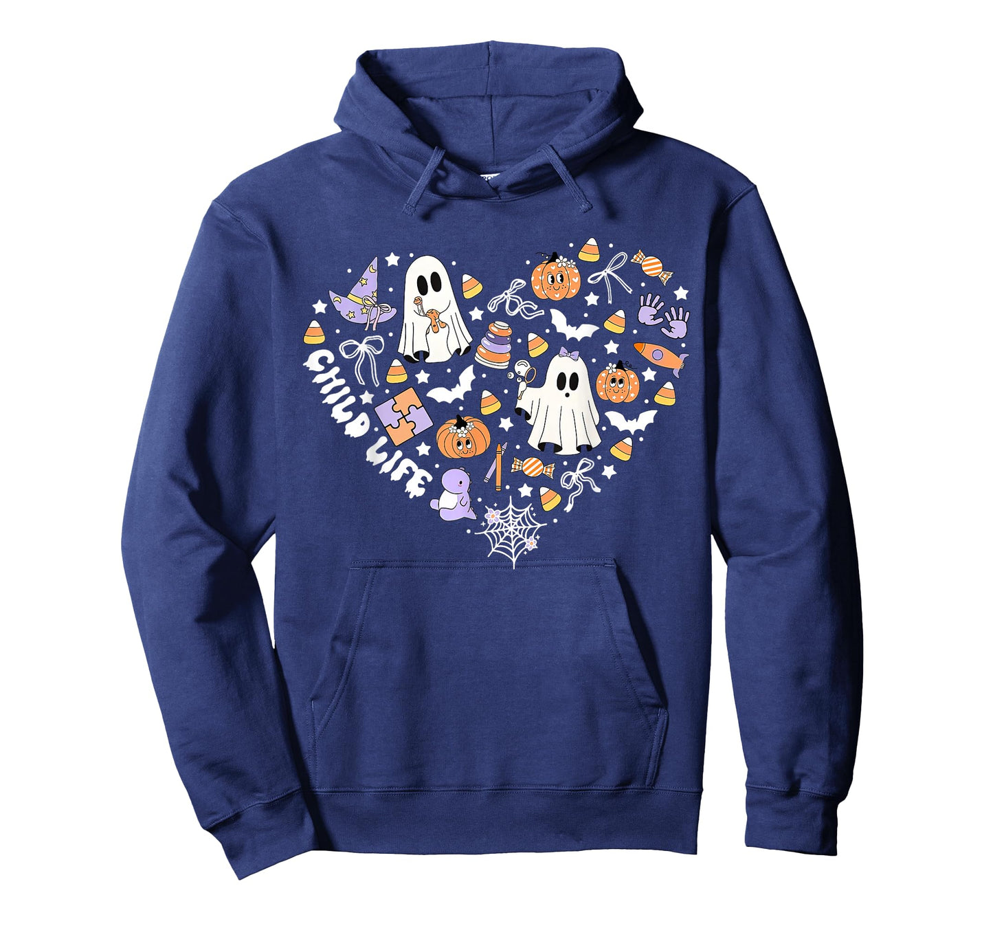 Child Life CLS CCLS Heart Halloween Heart Fall Autumn Ghost T-Shirt