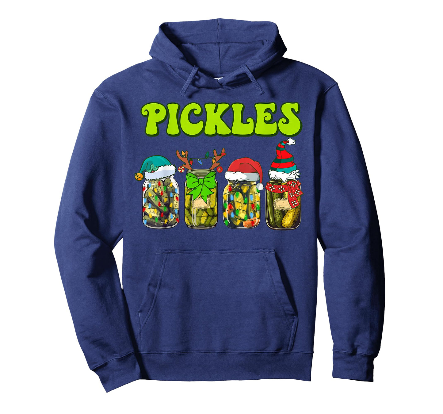 Christmas Funny Pickles Jars Santa Hat Reindeer Pajamas T-Shirt