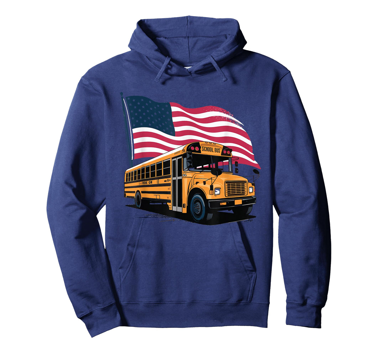 School Bus Driver USA Flag T-Shirt
