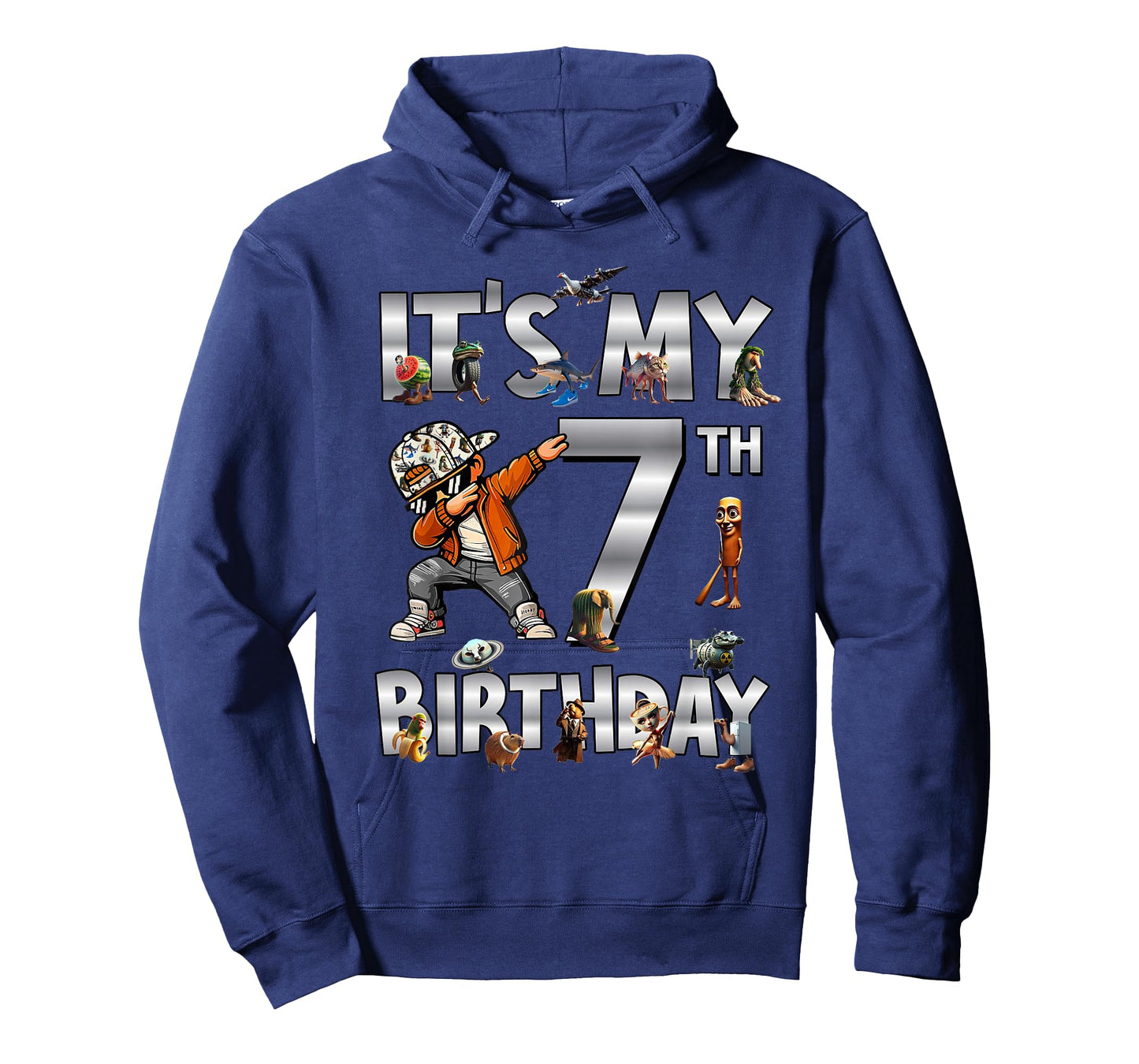 It's My 7th Birthday Dabbing Boy Italian Brainrot Meme T-Shirt