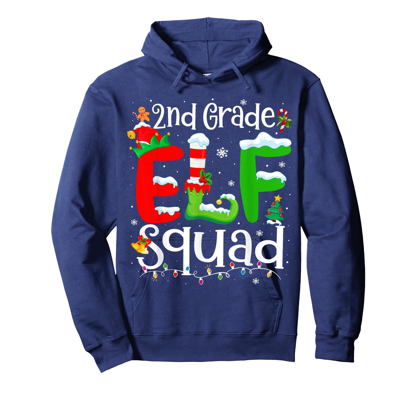 2nd Grade Elf Squad Funny Teacher Christmas Students T-Shirt