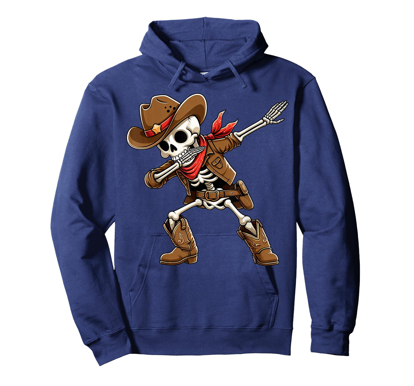 Funny Dabbing Skeleton Cowboy Halloween Costume Kids Boys T-Shirt