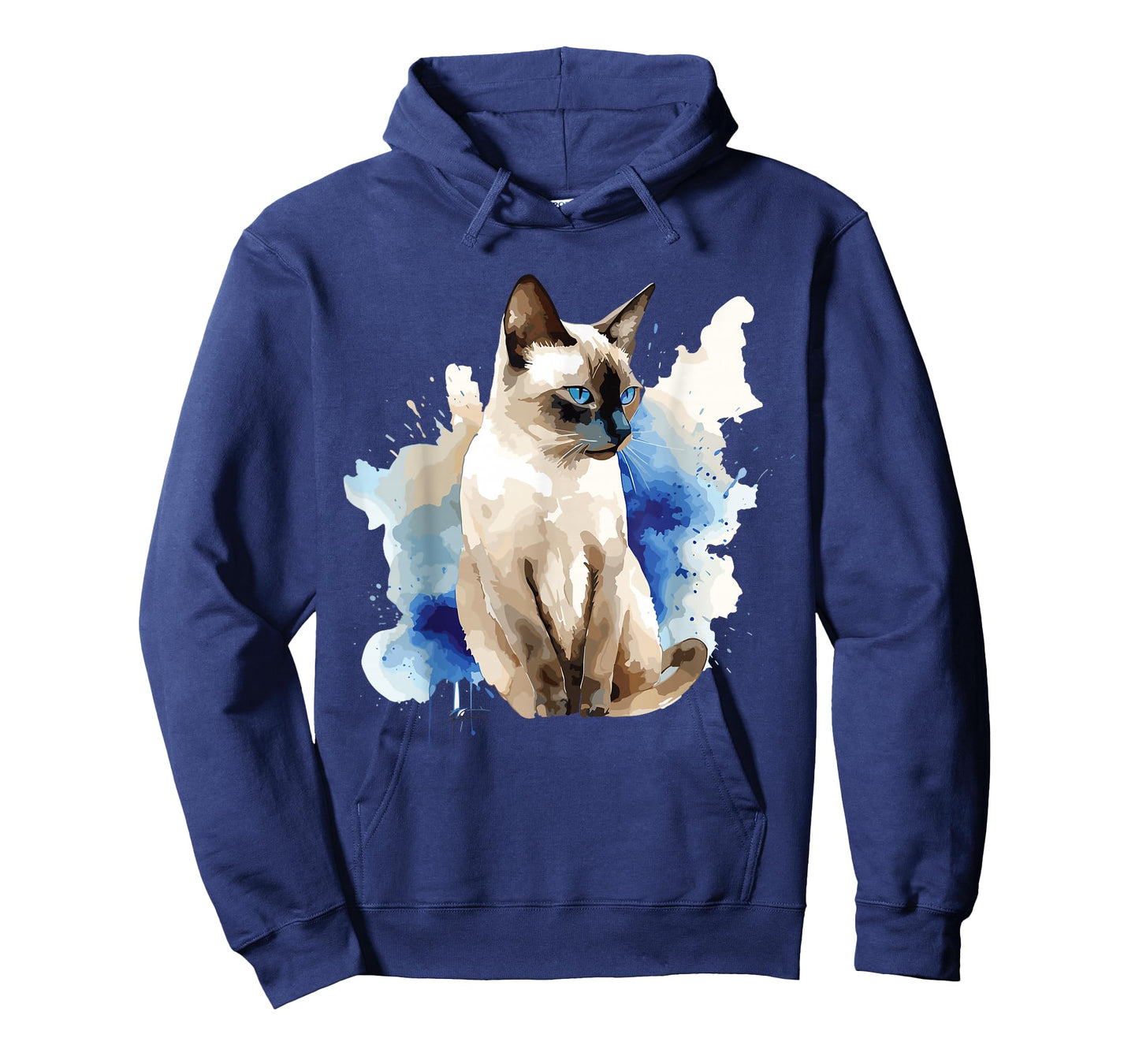 Siamese Painting Watercolor Kitten Cat Lover Siamois Kitty T-Shirt