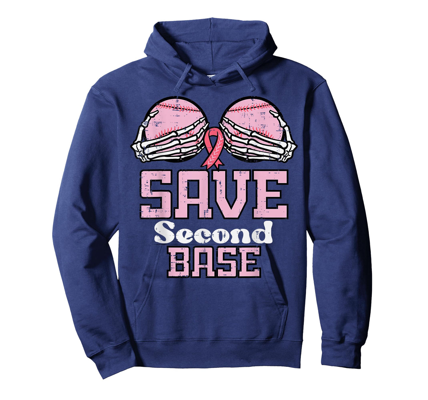 Breast Cancer Baseball Save 2nd Base Awareness Men Women T-Shirt