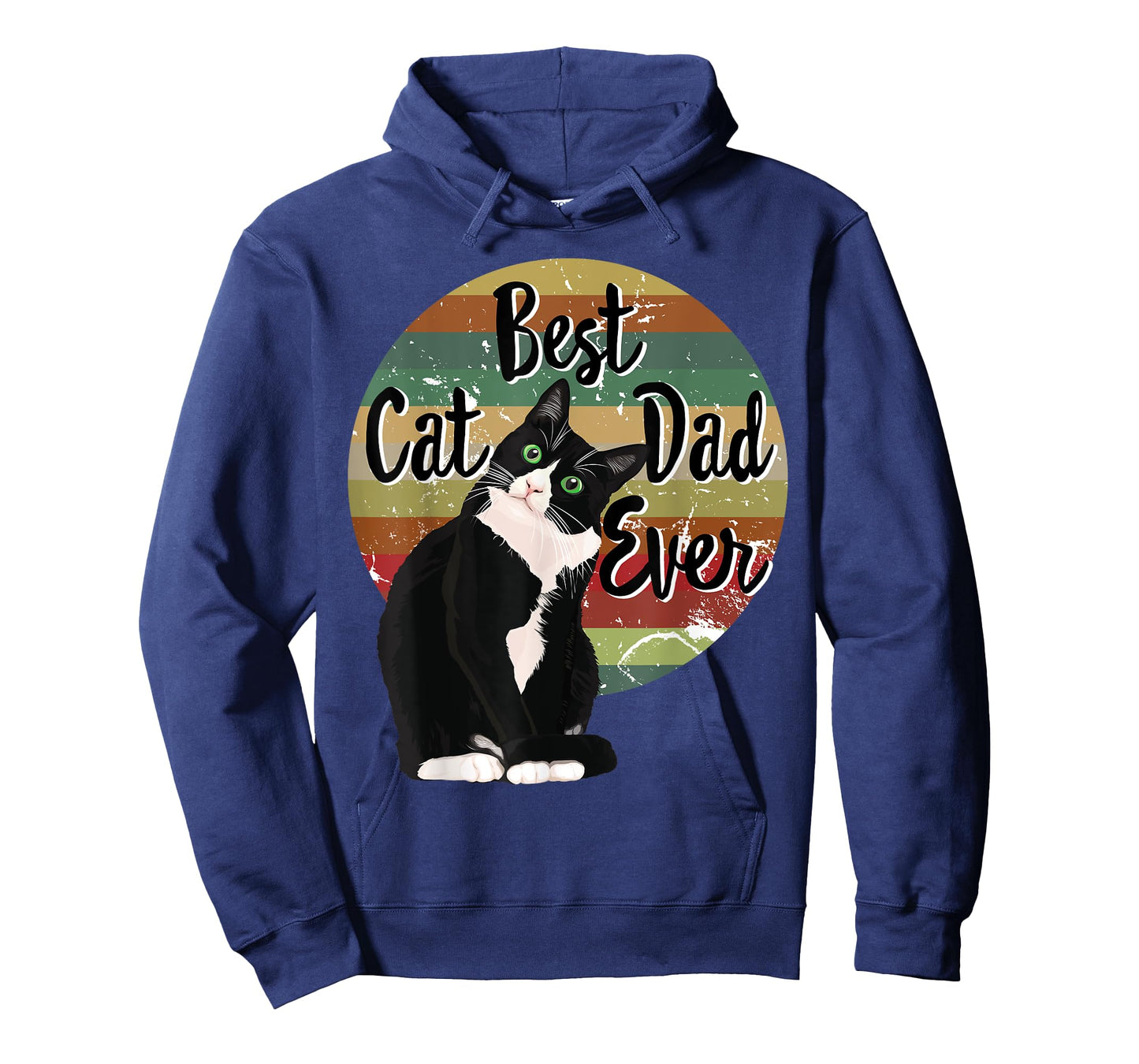 Best Cat Dad Ever Tuxedo Father's Day Gift Funny Retro Shirt T-Shirt for Men Women