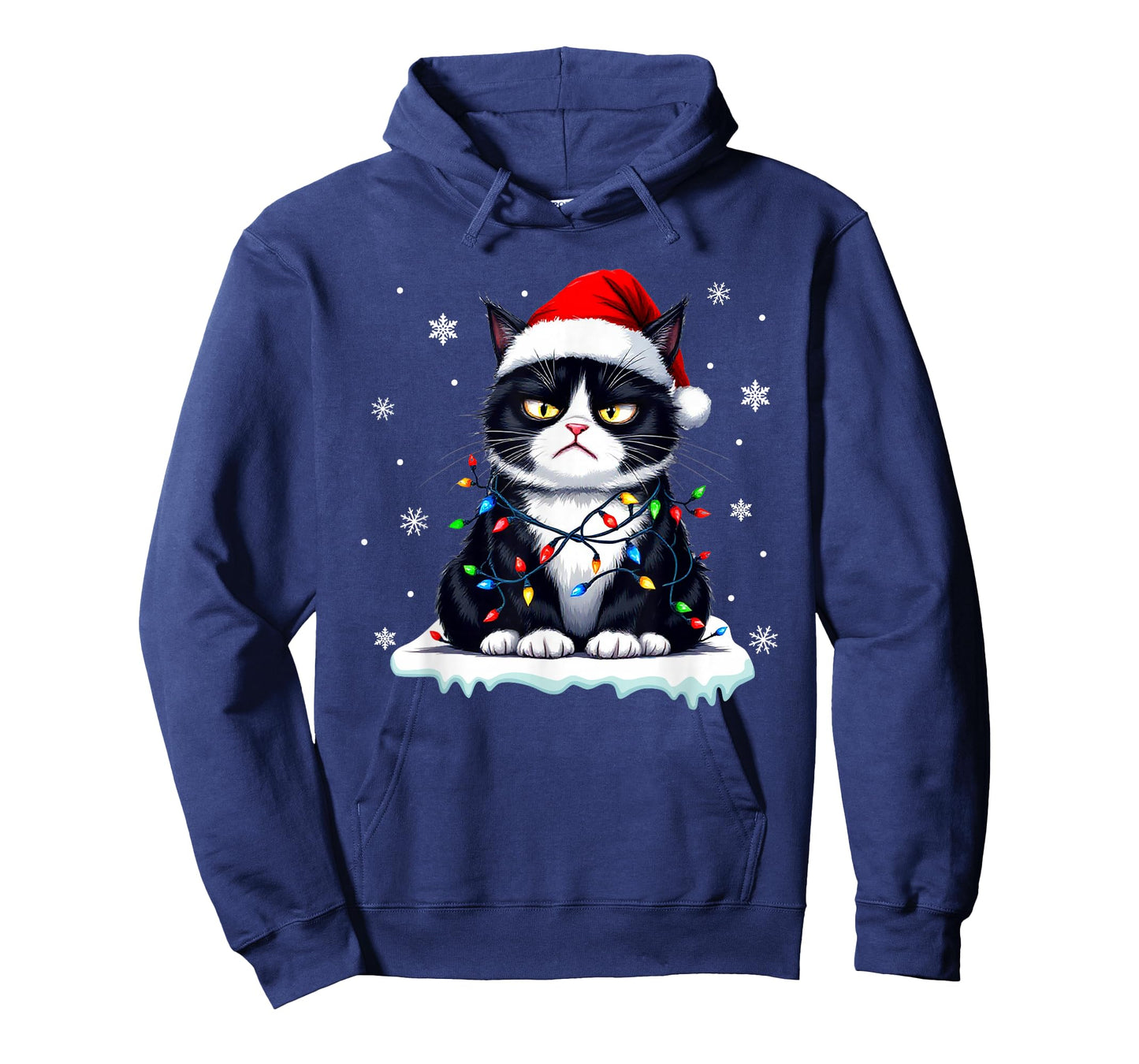 Christmas Pajamas Men Women Boys Girls Funny Cat T-Shirt