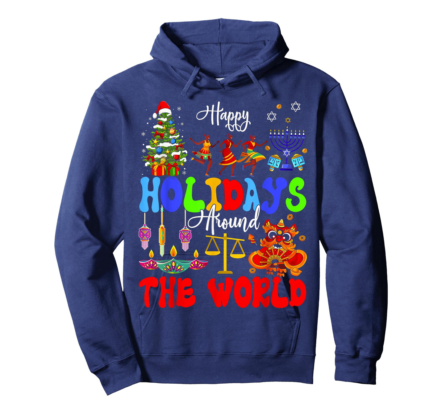 Happy Holidays Around World Matching Family Vacation Trip T-Shirt