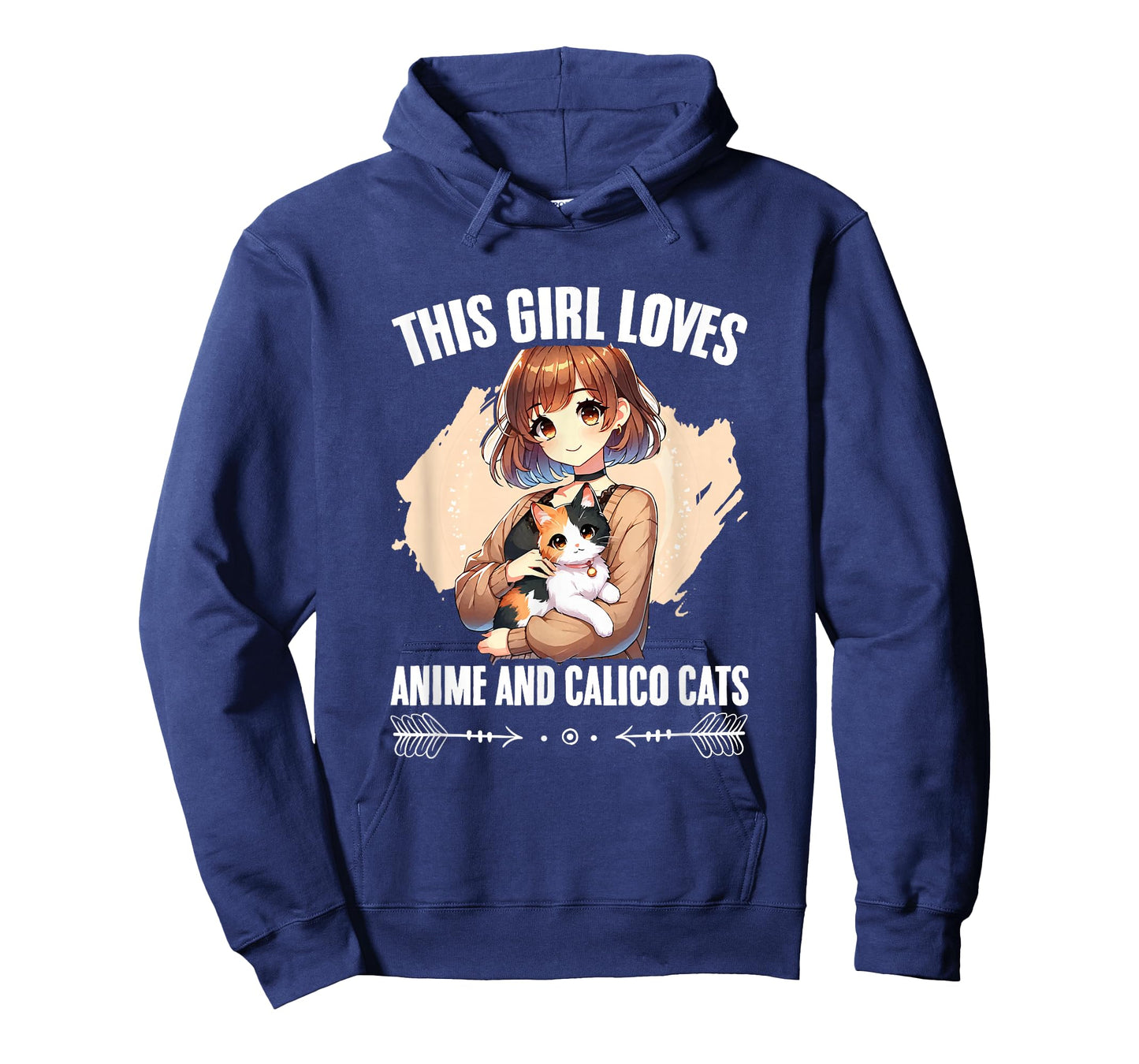 Kawaii Feline Animal Japan Anime Girl And Calico Cat Girl T-Shirt