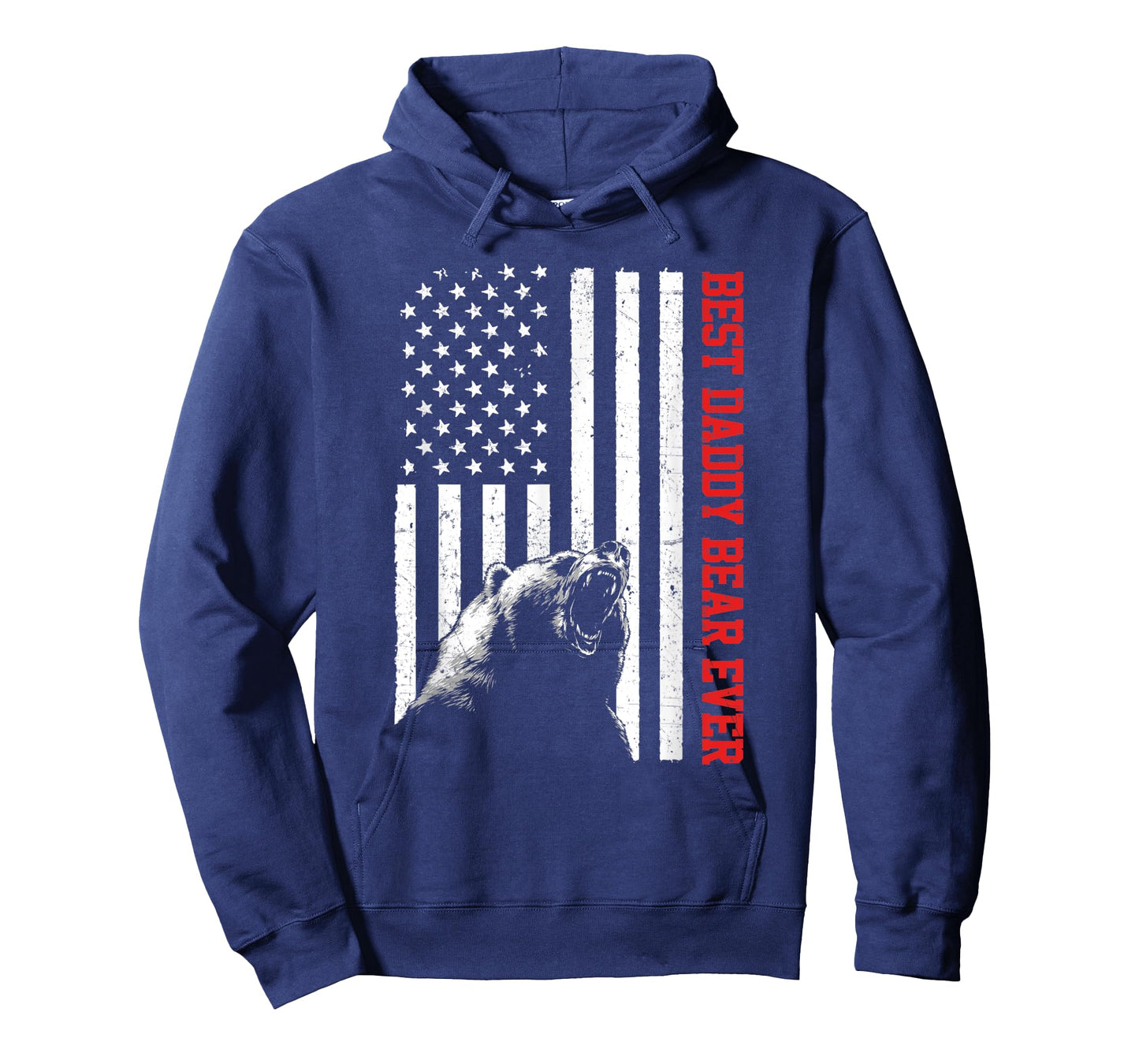 Best Daddy Bear Ever USA American Flag Father's Day T-Shirt for Women Kids Men