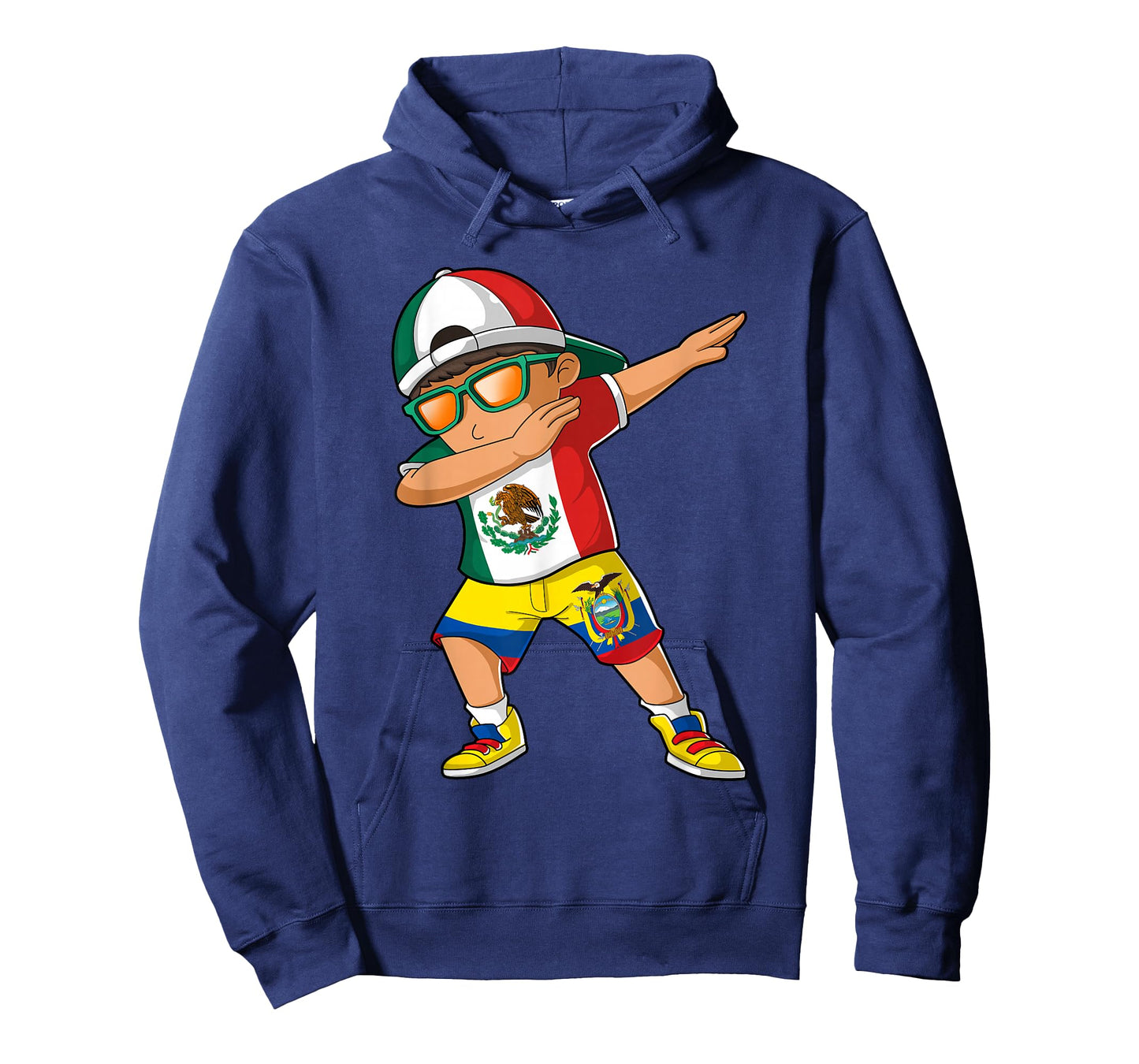 Half Mexican Half Ecuadorian Boy Mexico Ecuador Flag T-Shirt
