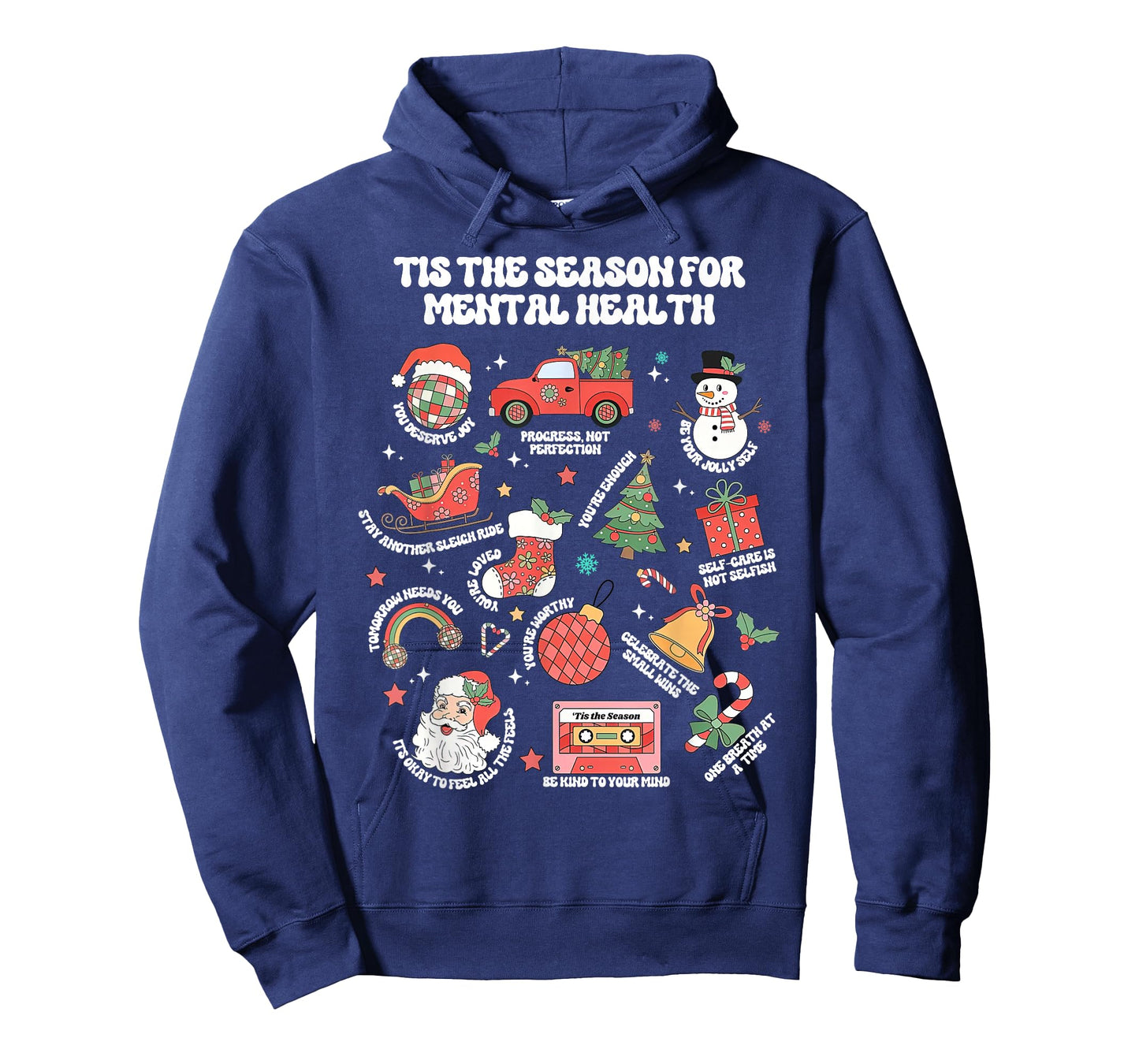 Tis The Season for Mental Health Christmas School Psychology T-Shirt