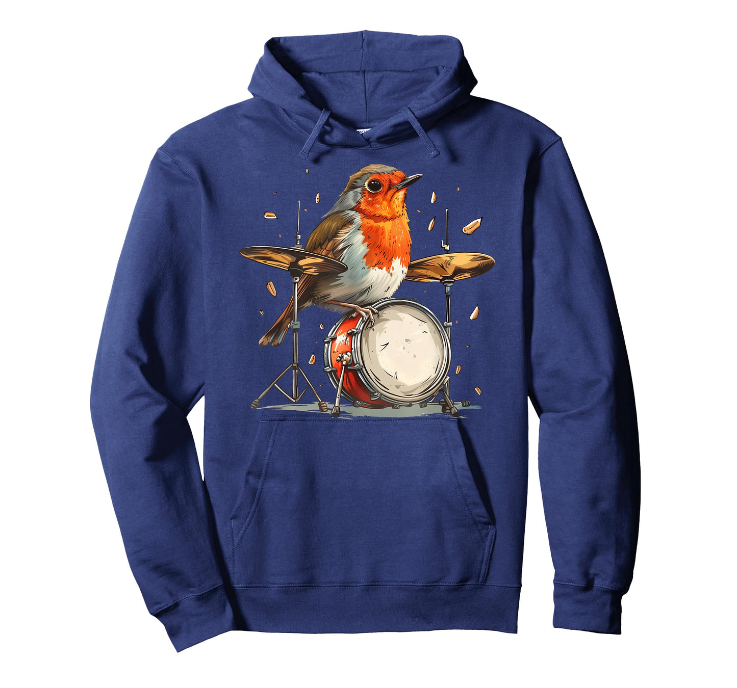Funny Rocking Robin Bird - Robin Playing The Drums T-Shirt