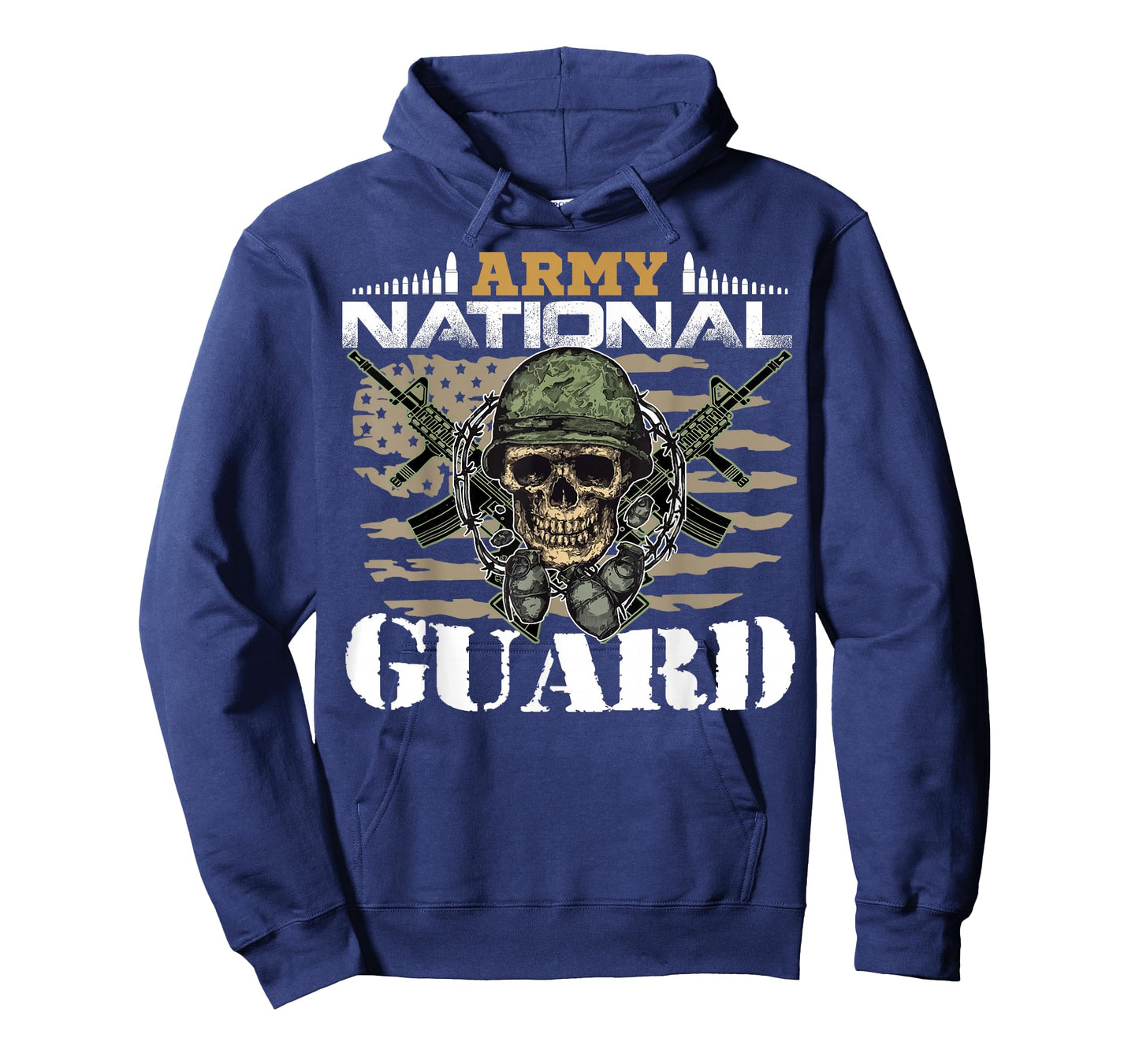 Proud Army National Guard With Vintage American Flag Gifts T-Shirt