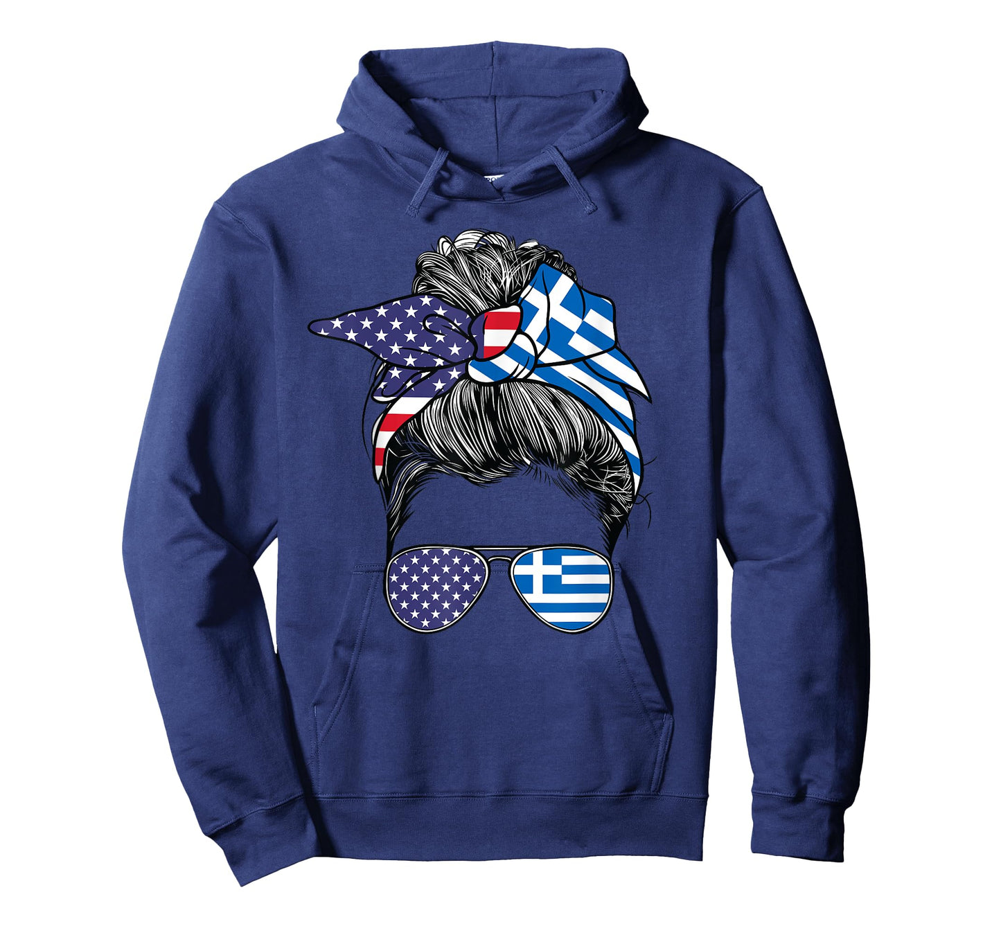 Greek Women Girl USA Heritage American Greece Flag T-Shirt