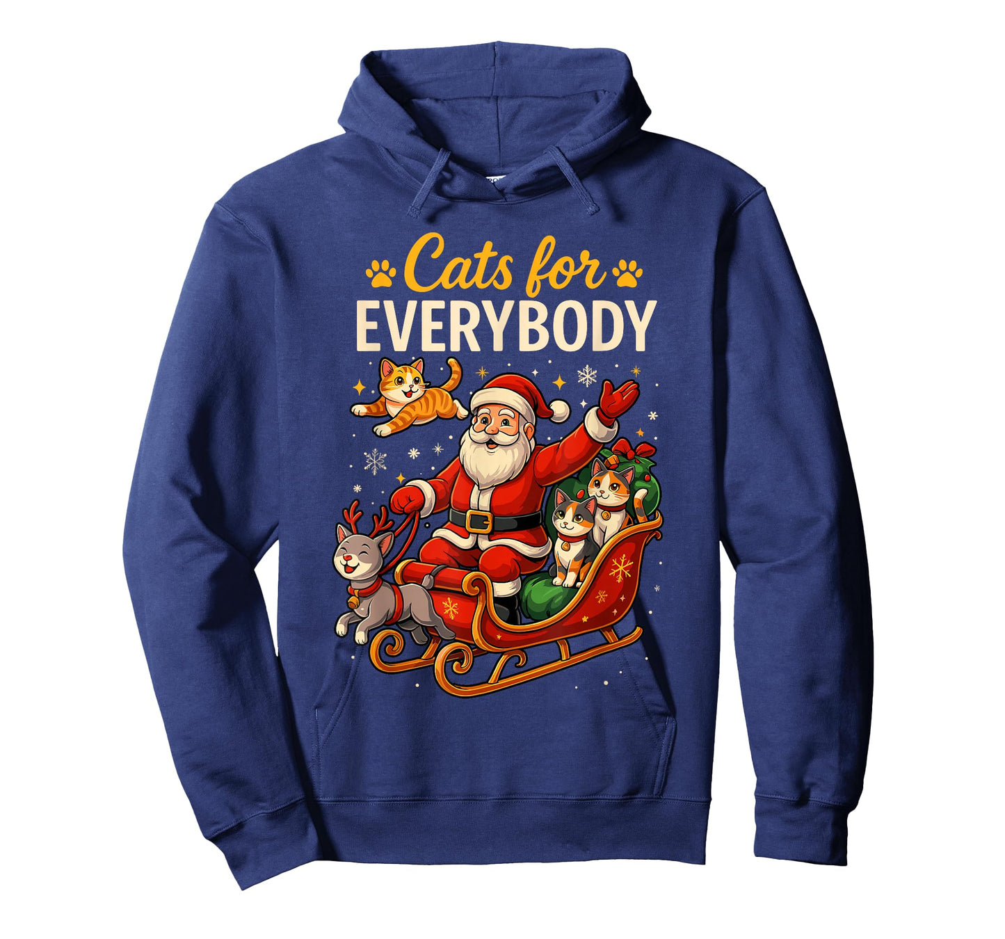 Cats for Everybody Christmas Shirt Men, Funny Santa Cat Dad T-Shirt