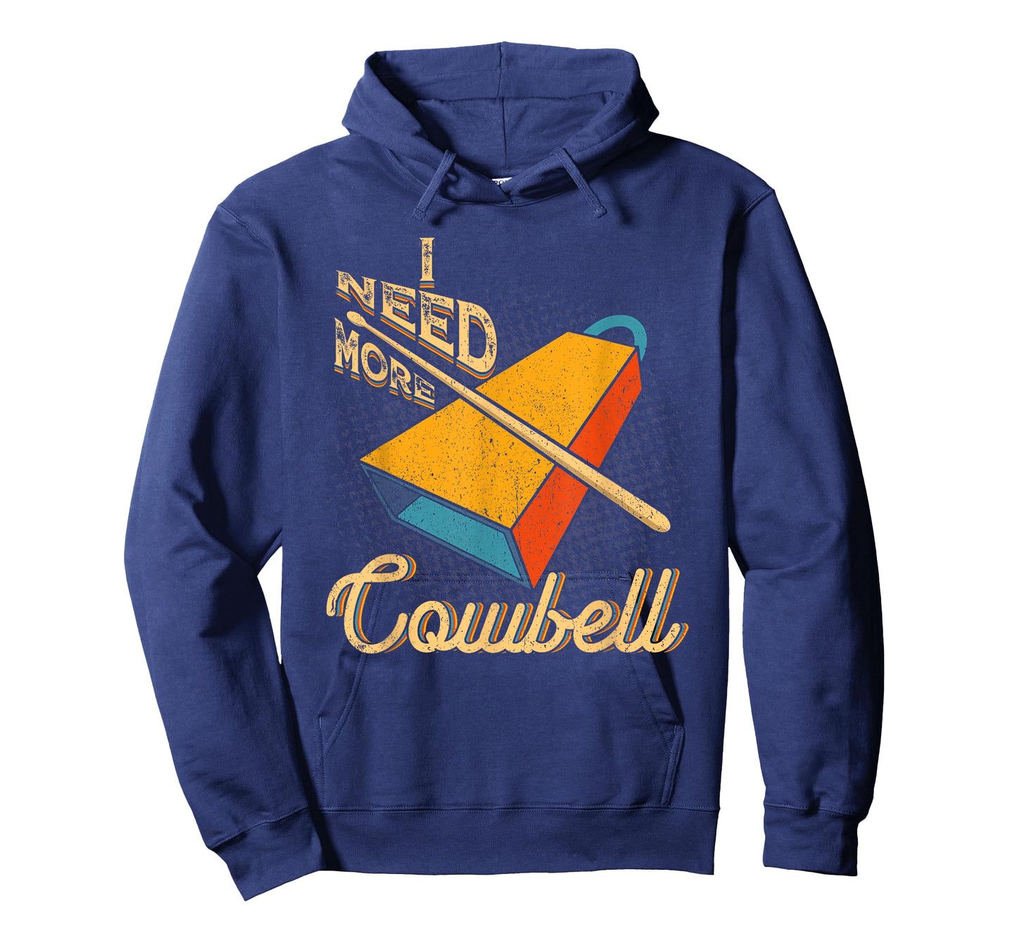 Vintage I Need More Cowbell Funny Drummer Lover Humorous T-Shirt
