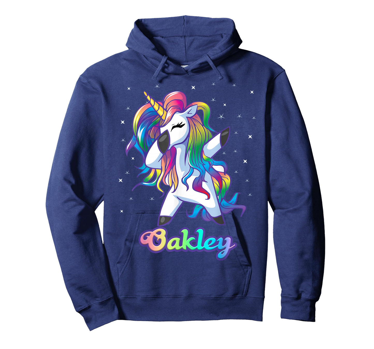 OAKLEY Name Personalized Custom Rainbow Unicorn Dabbing T-Shirt