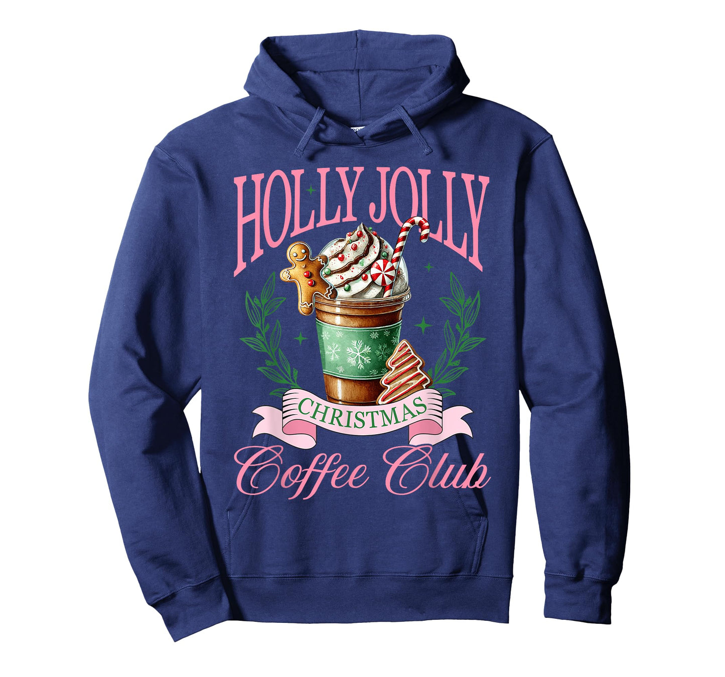 Coffee Christmas Gingerbread Pink Women Latte Cozy Winter T-Shirt