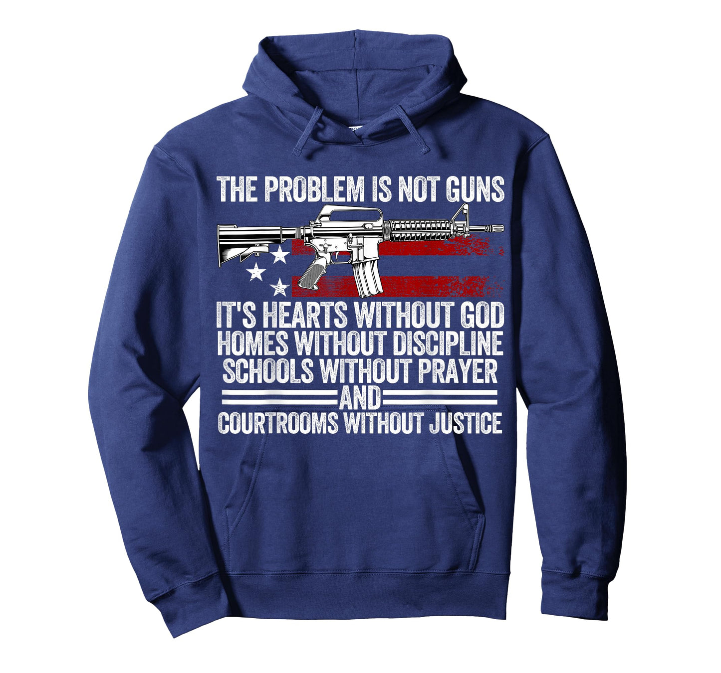 Funny The Problem is Not Guns It's Hearts Without God T-Shirt