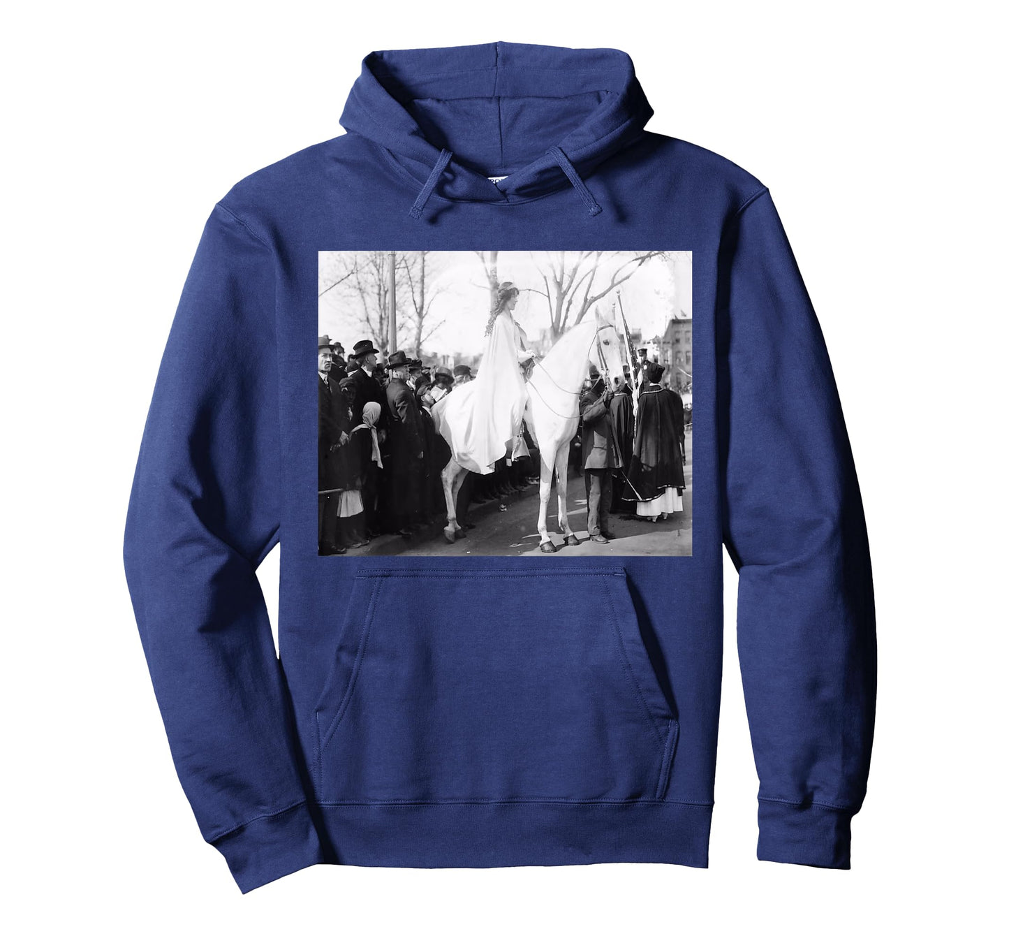 Suffragettes Protest On Horseback T-Shirt - Black, Unisex-Adults, Small, Short Sleeve, Regular Fit, Cotton, Women's History