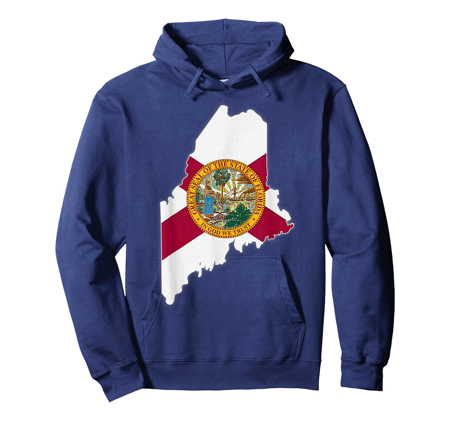 MAINE STATE MAP FLORIDA FL Flag Roots Men Women Gift T-Shirt