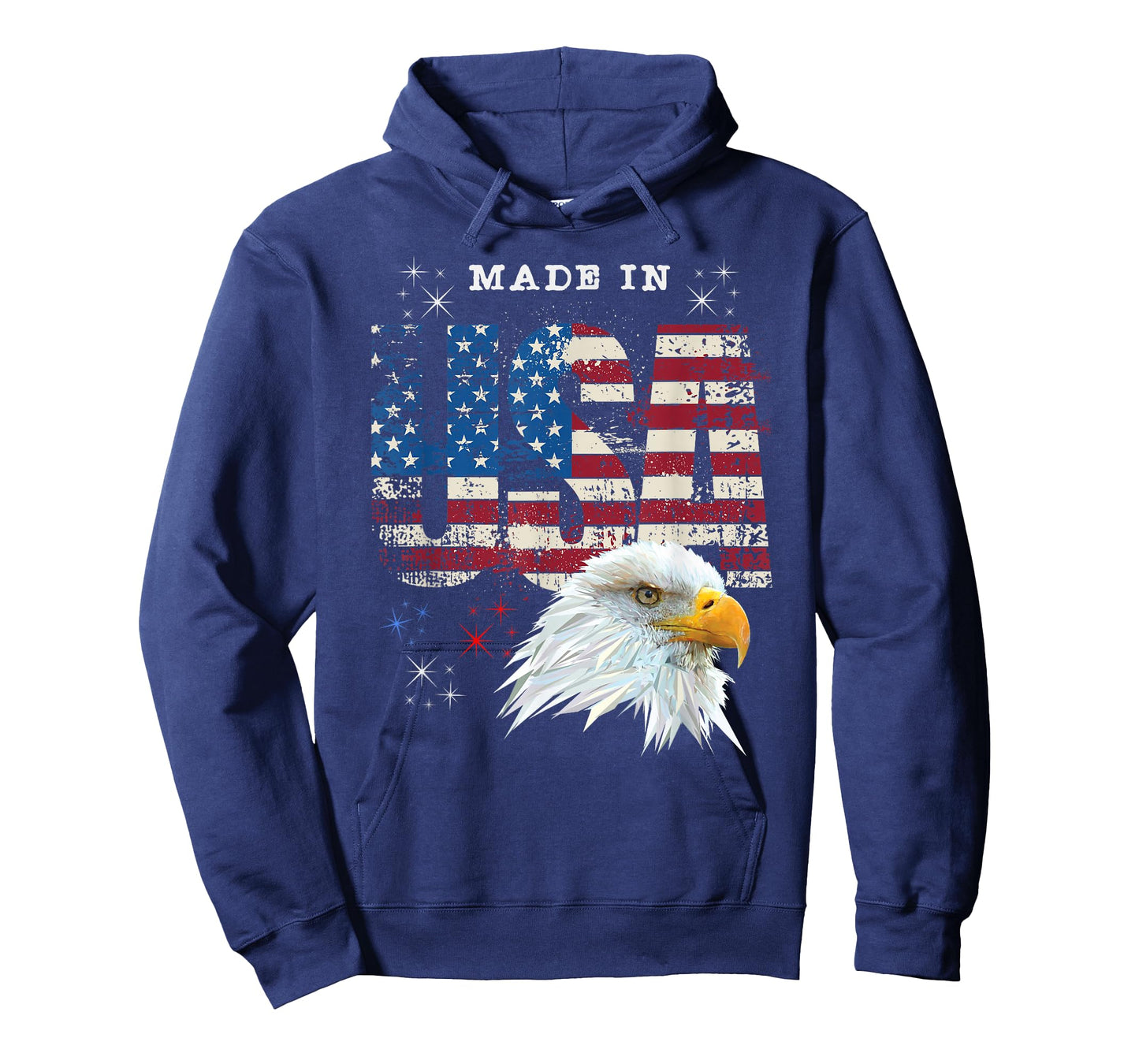 Made in USA Patriotic American Flag Bald Eagle America T-Shirt