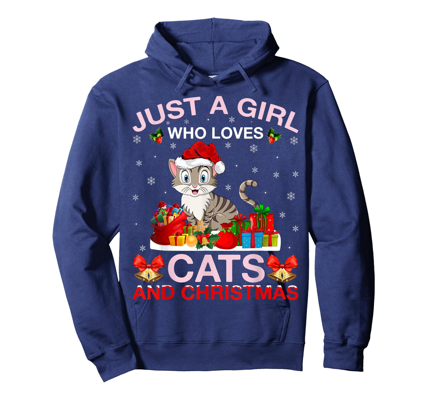 Just A Girl Who Love Cats And Christmas T-Shirt