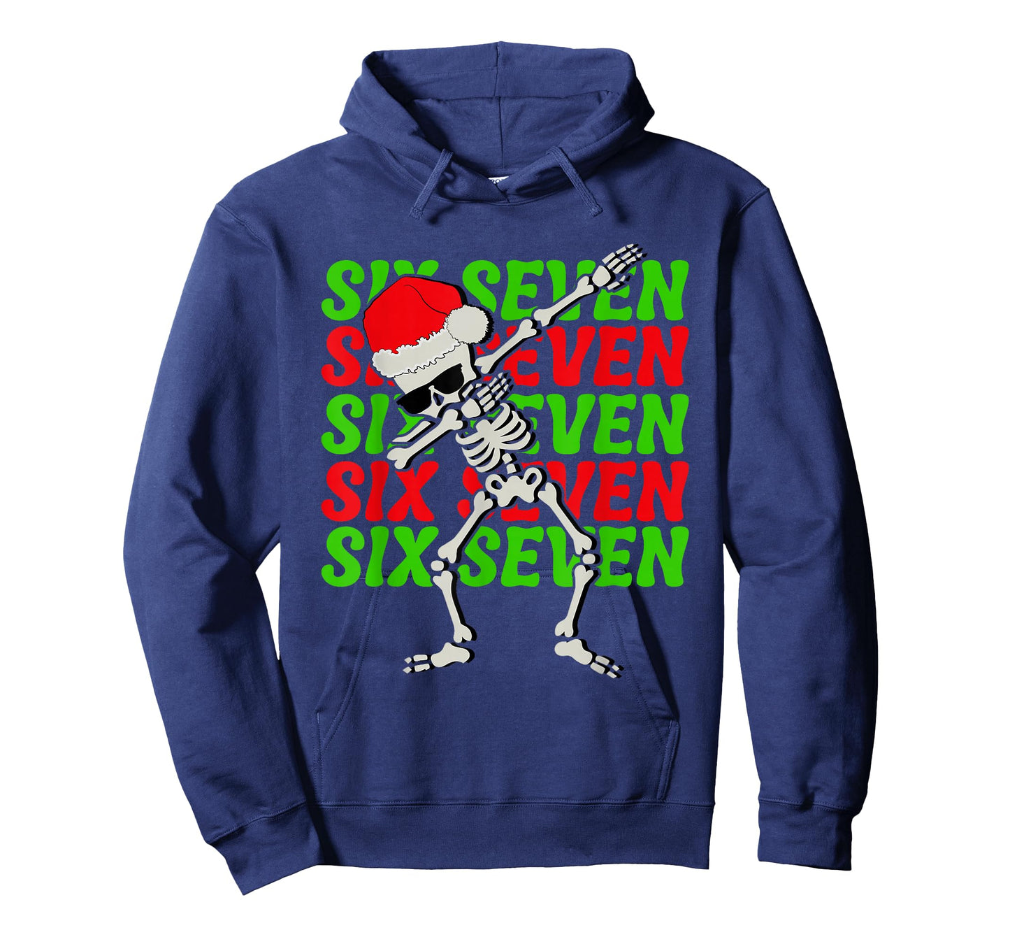 67 Christmas Funny Six Seven Meme Brainrot Dabbing Skeleton T-Shirt