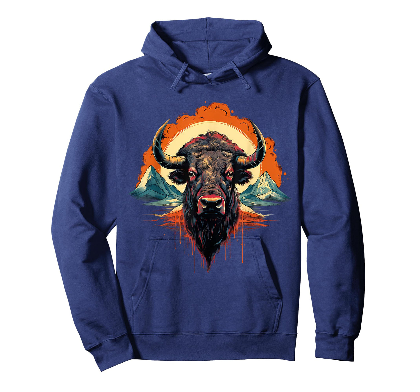 Buffalo Colorful Motif Artwork Wildlife Safari Nature Bison T-Shirt