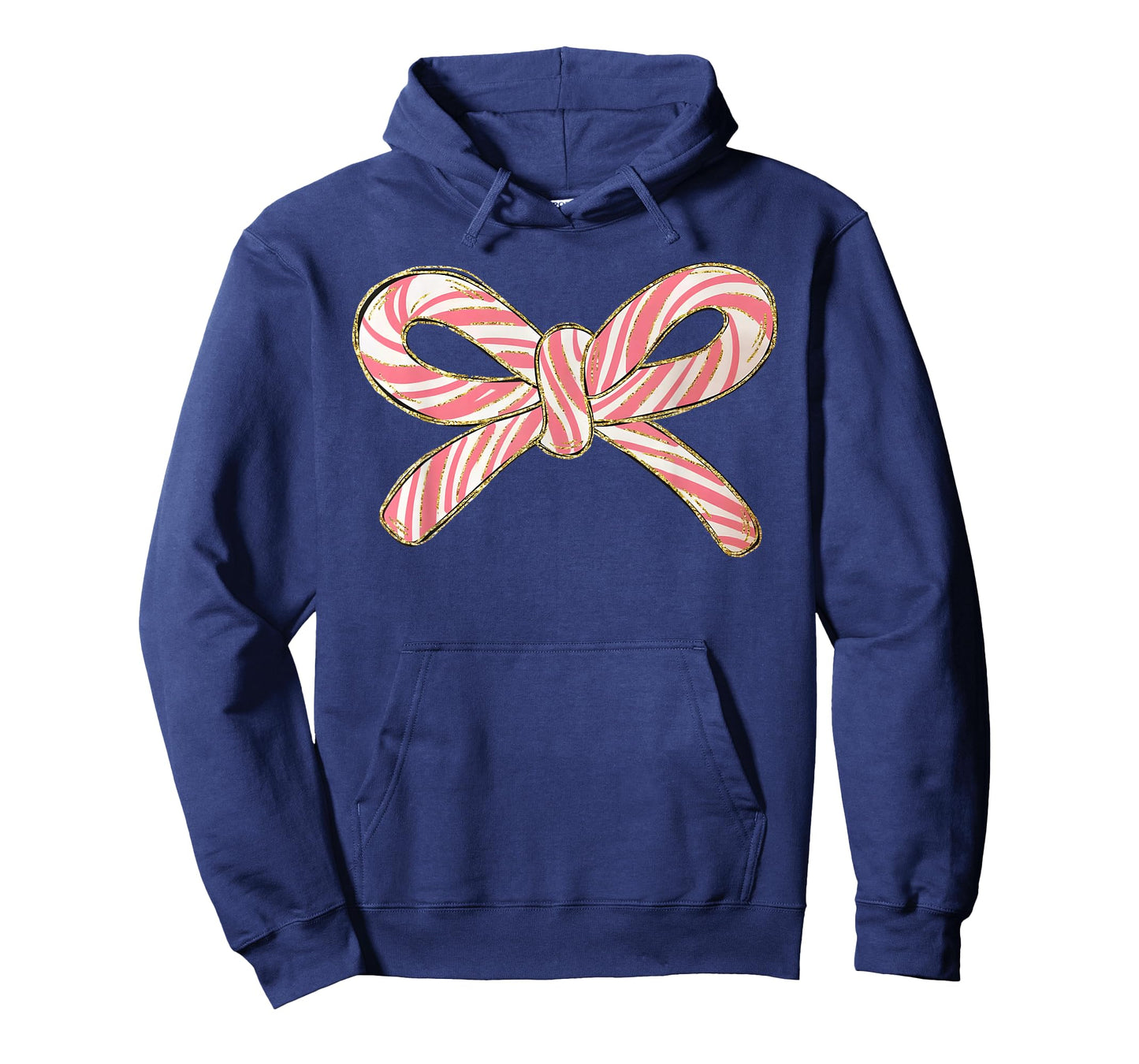 Candy Cane Coquette Bow Christmas Season Girls Womens Retro T-Shirt