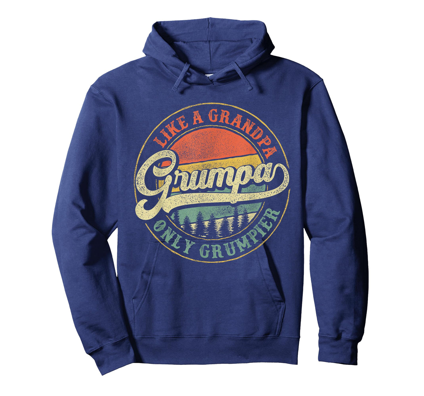 Grumpa Like a Grandpa Only Grumpier Retro Grumpa Definition T-Shirt