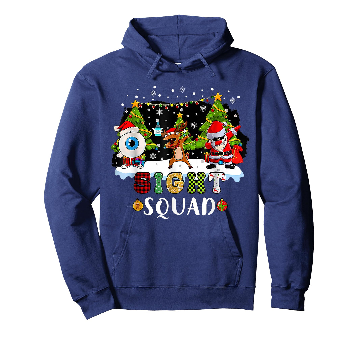 Christmas Sight Squad Santa Reindeer Dabbing Optometrist T-Shirt
