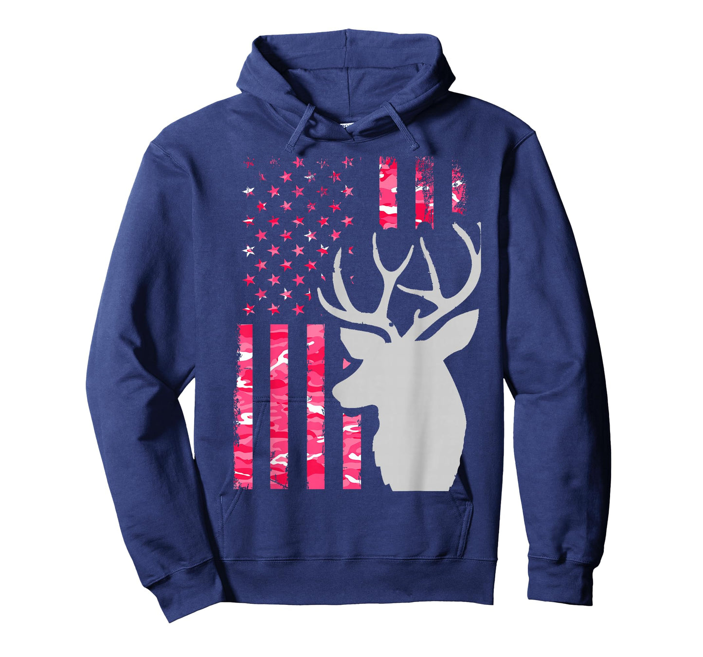 Pink Camo American Flag Camouflage Buck Hunting Shirt Women T-Shirt