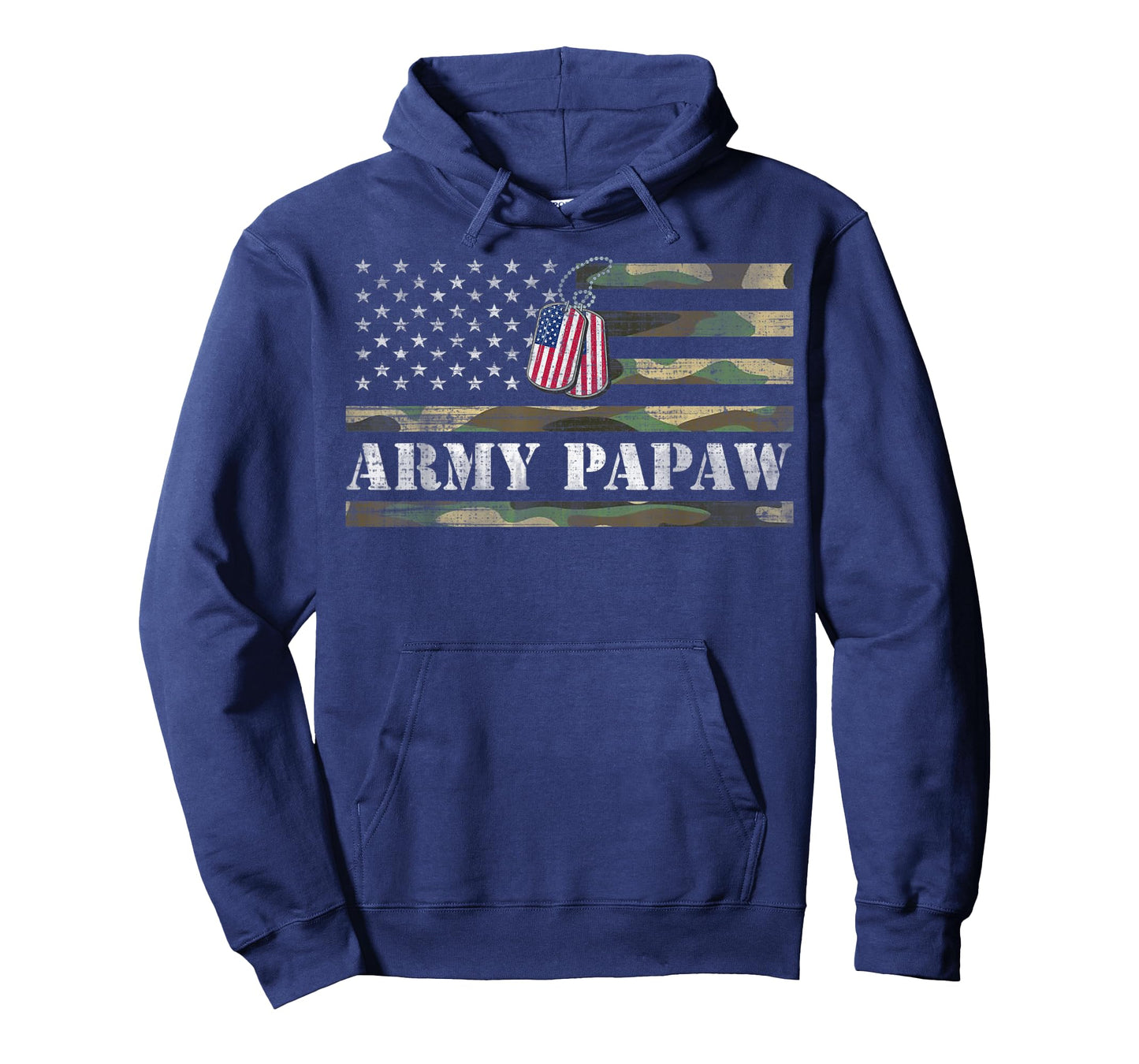 Army Papaw With American Flag Camo Gift For Veteran Day T-Shirt