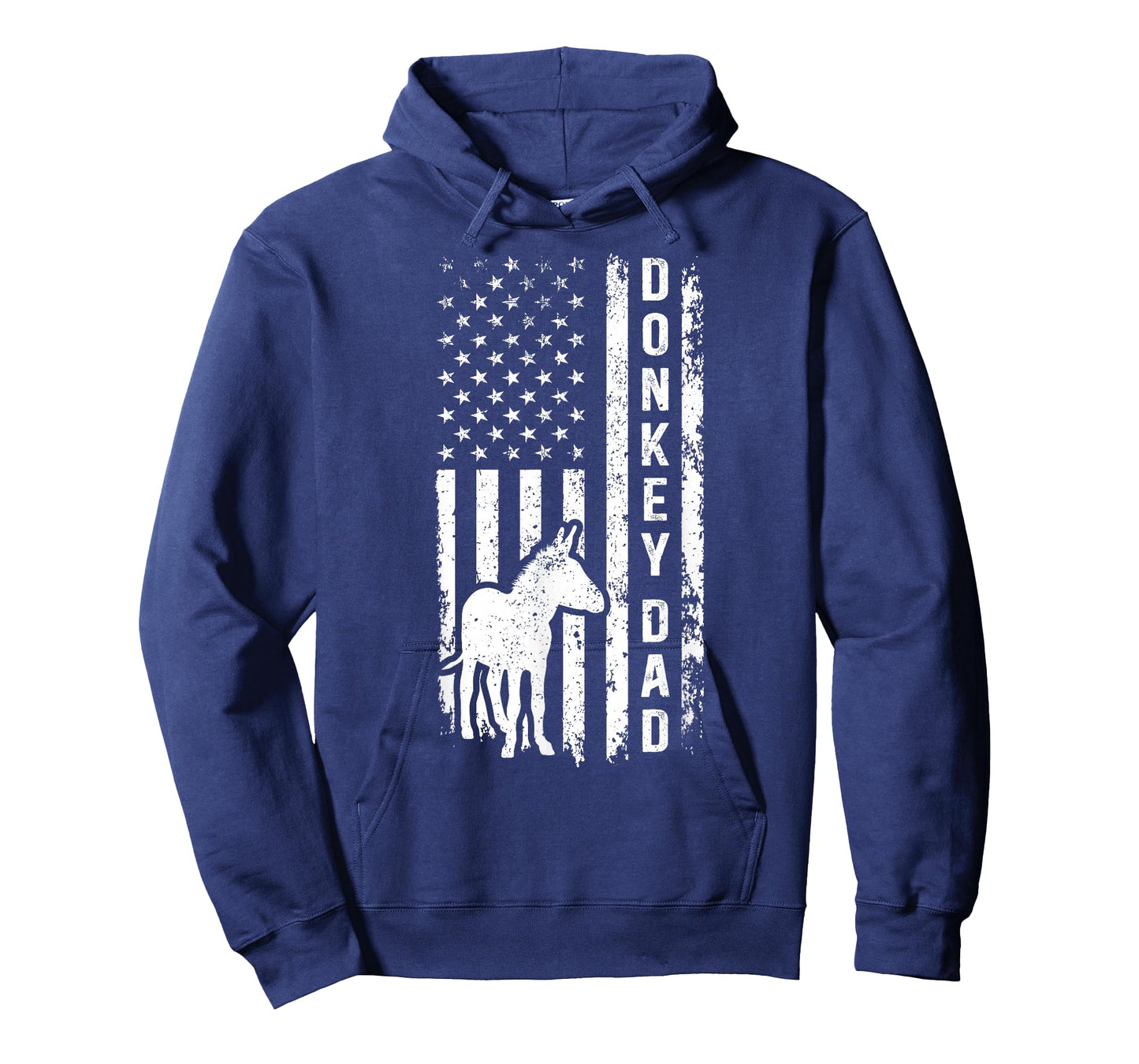 Donkey Dad US Flag Donkey Owner Donkey Father Donkey Lover T-Shirt