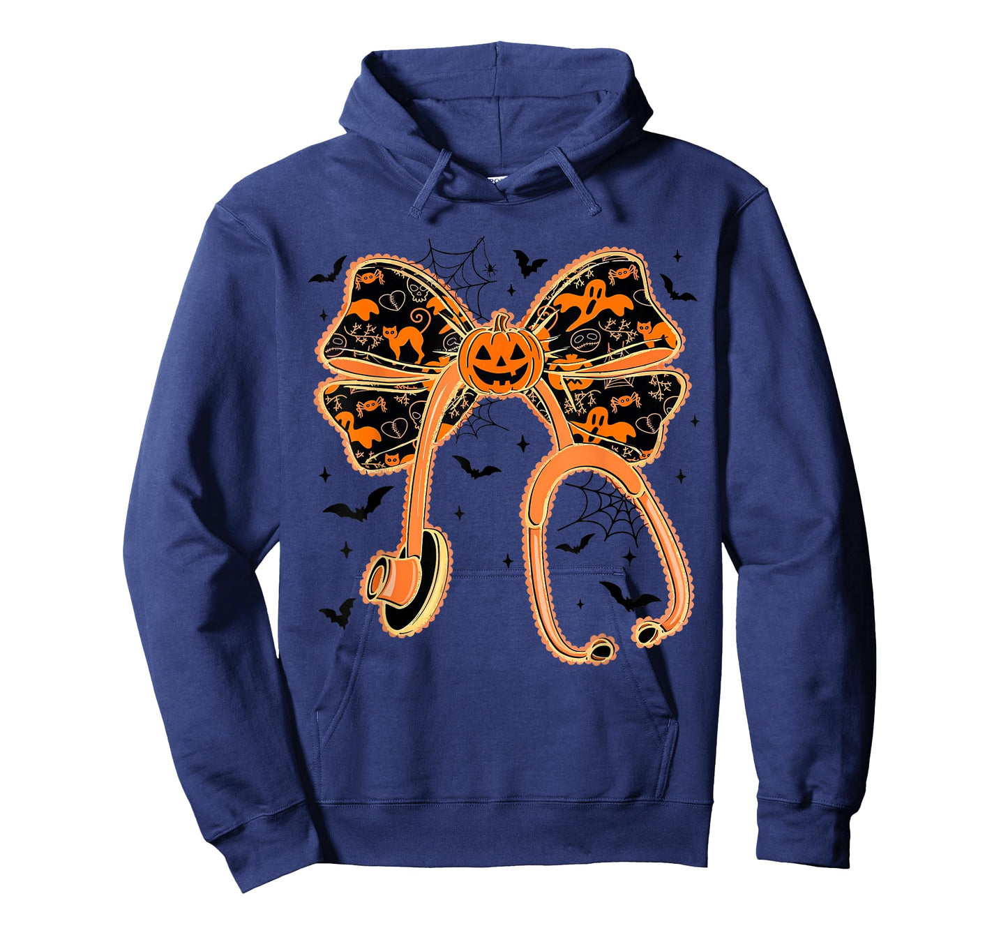 Stethoscope Nurse Halloween Nurse Spooky Coquette Pumpkin T-Shirt