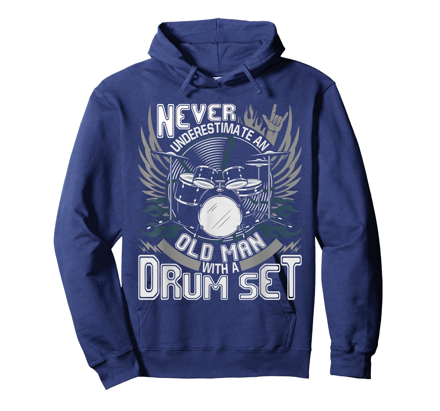 Never Underestimate An Old Man With A Drum Set - Drummer T-Shirt