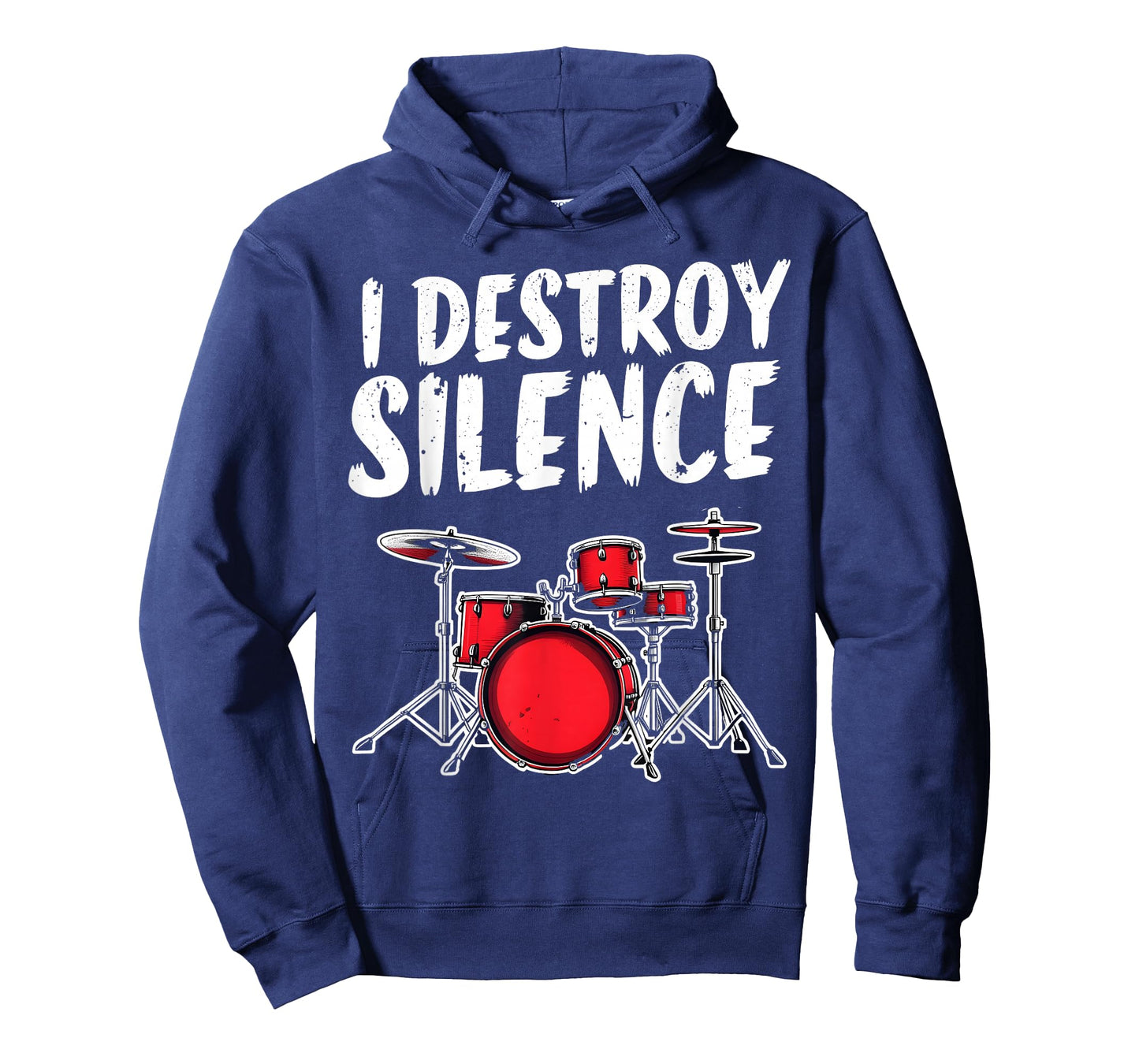 Funny Drum Set Drummer Musician I Destroy Silence For Men T-Shirt