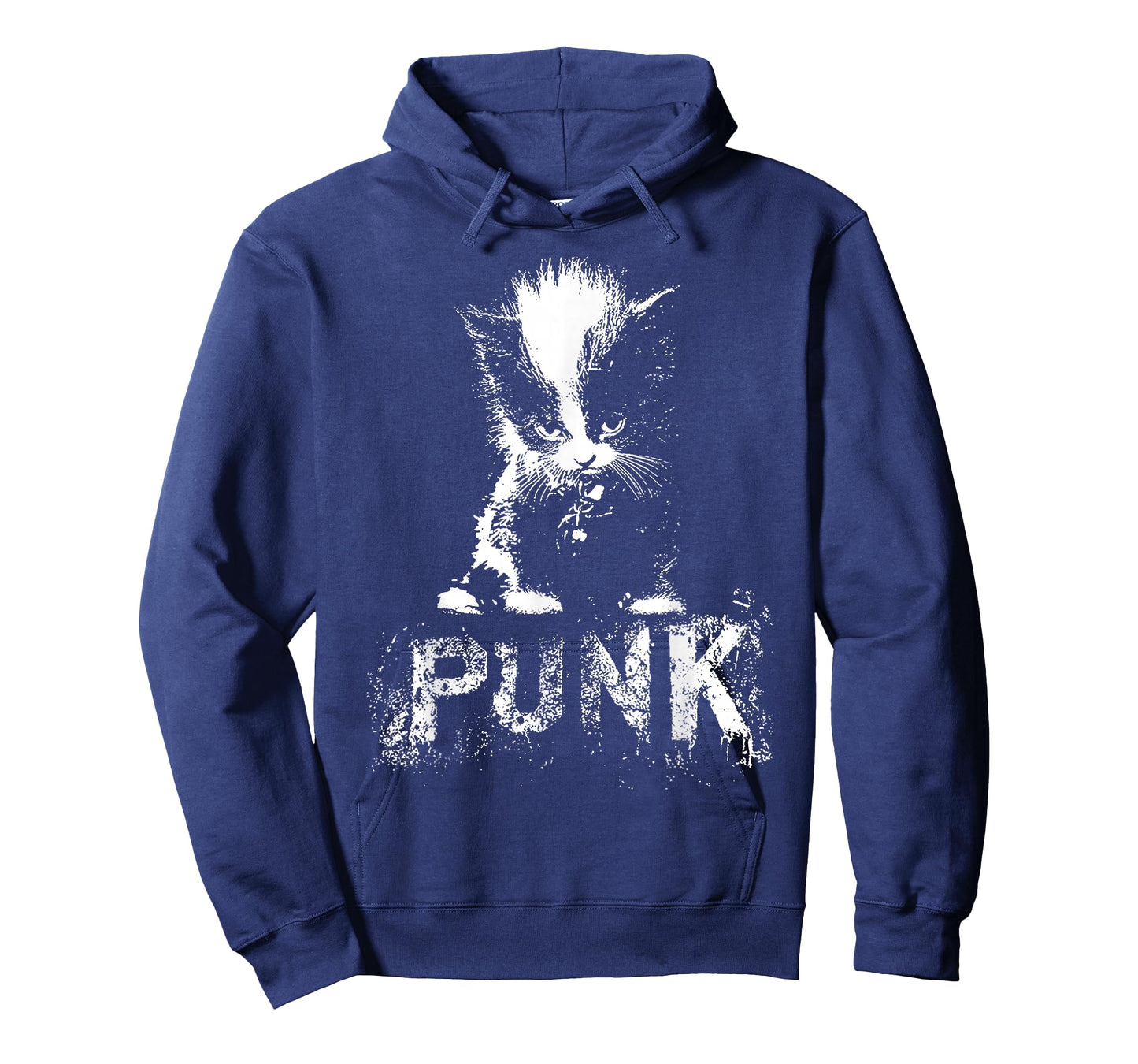 Punk Kitten Cat with Mohawk Grunge Gothic Design T-Shirt