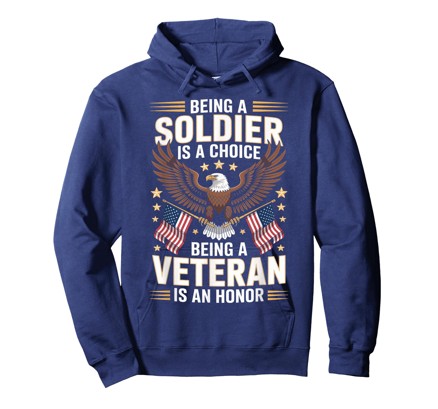 Being a Soldier is Choice Patriotic Eagle Design T-Shirt
