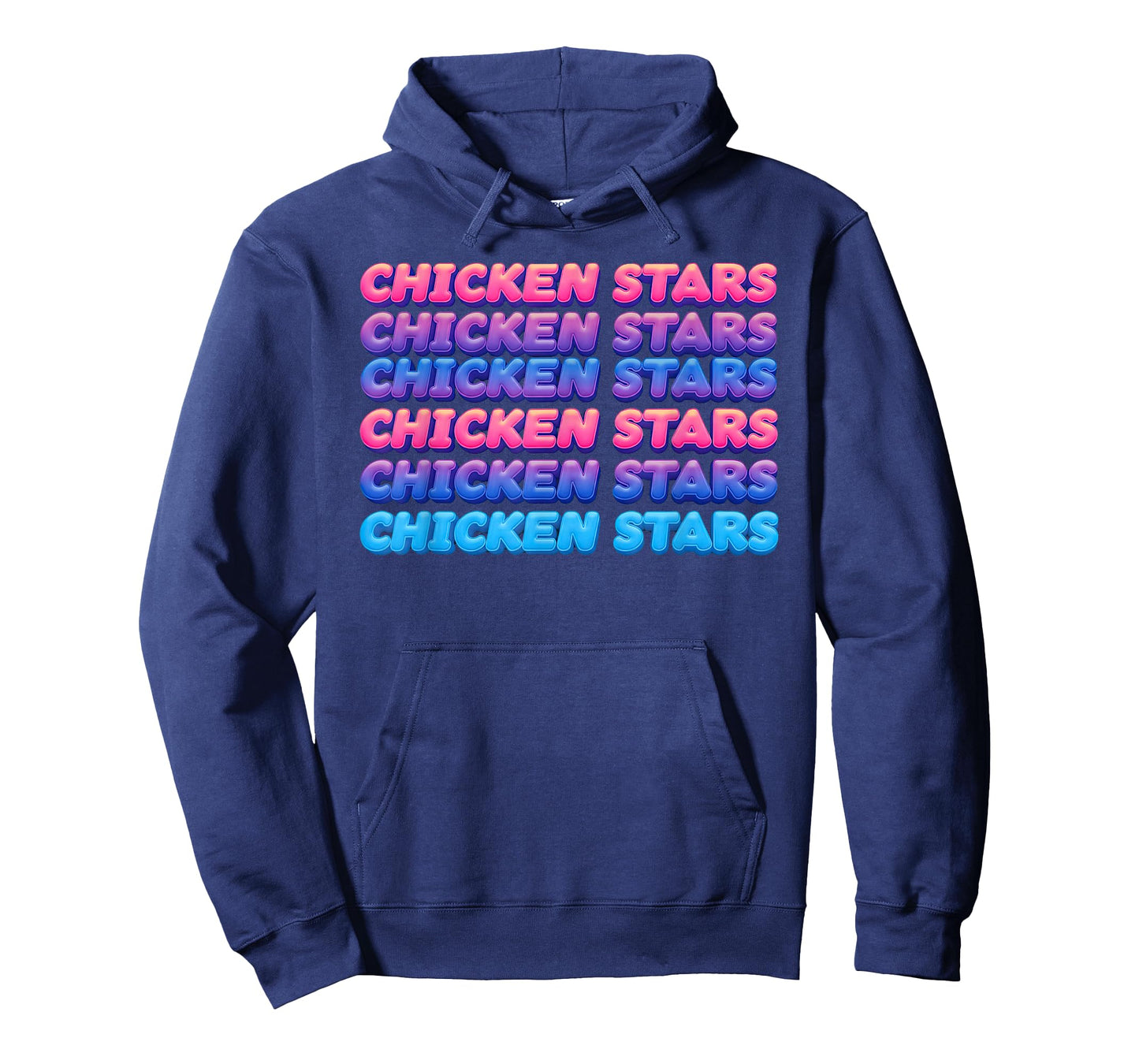 Aesthetic Repeating Chicken Stars Viral Meme Slogan T-Shirt