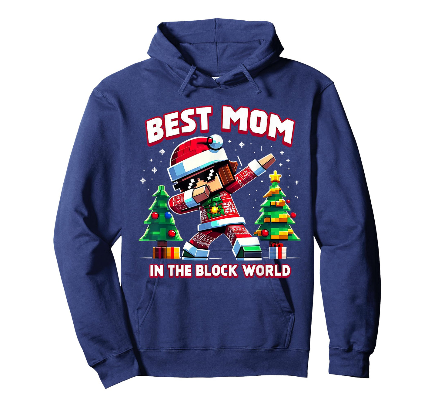 Best Mom in The Block World Christmas Pixel Gamer Gift T-Shirt