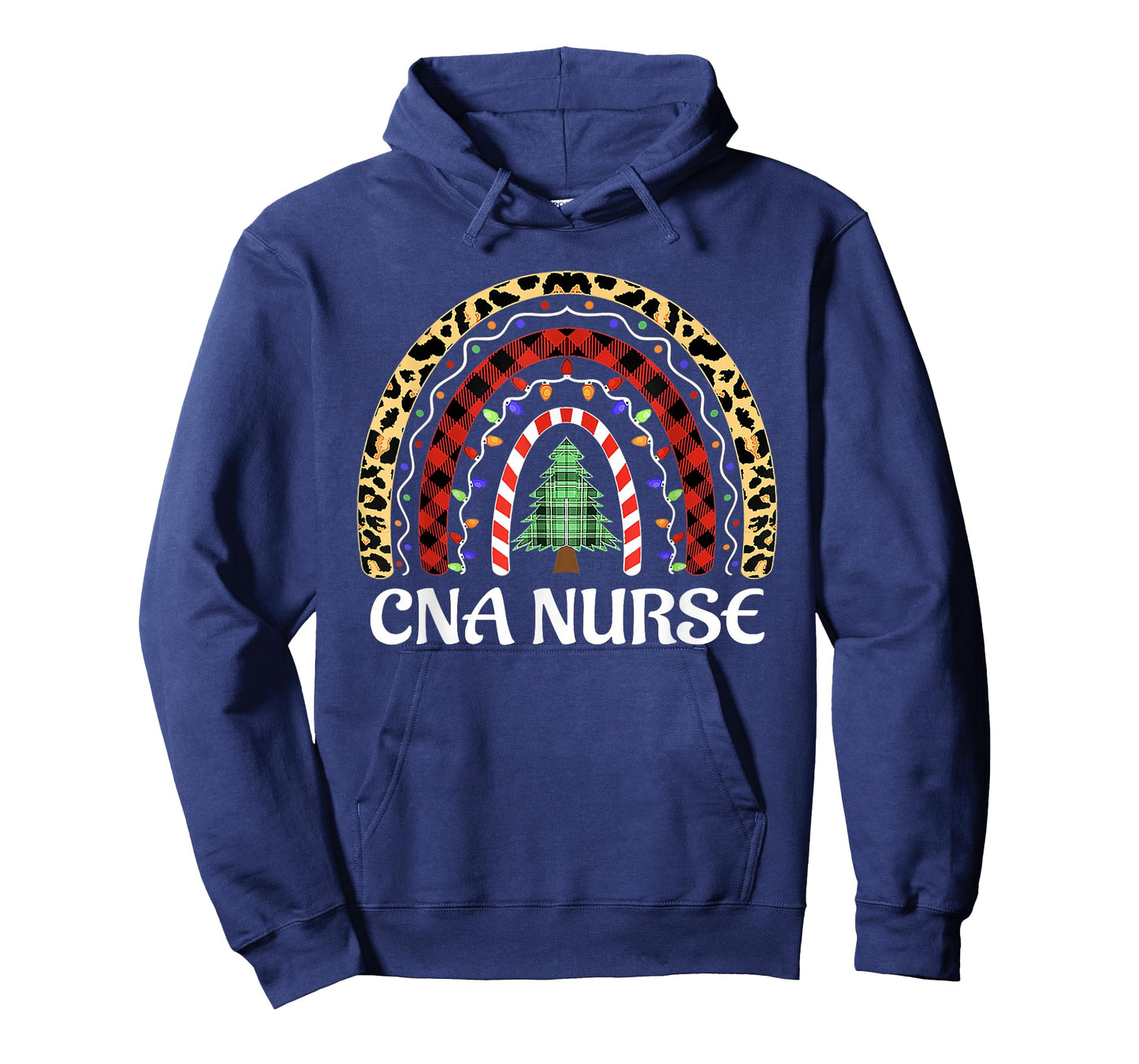 Christmas CNA Nurse Leopard Rainbow Nurse Xmas Christmas T-Shirt