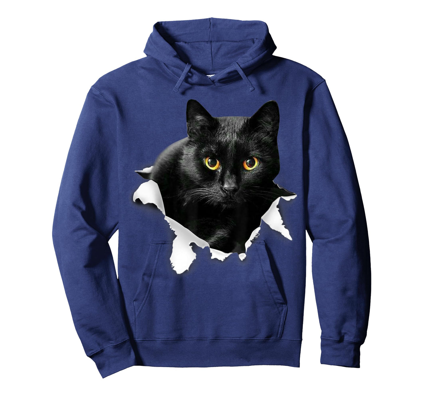Black Cat Torn Cloth Gifts for Cat Lover, Cat Dad, Cat Mom T-Shirt