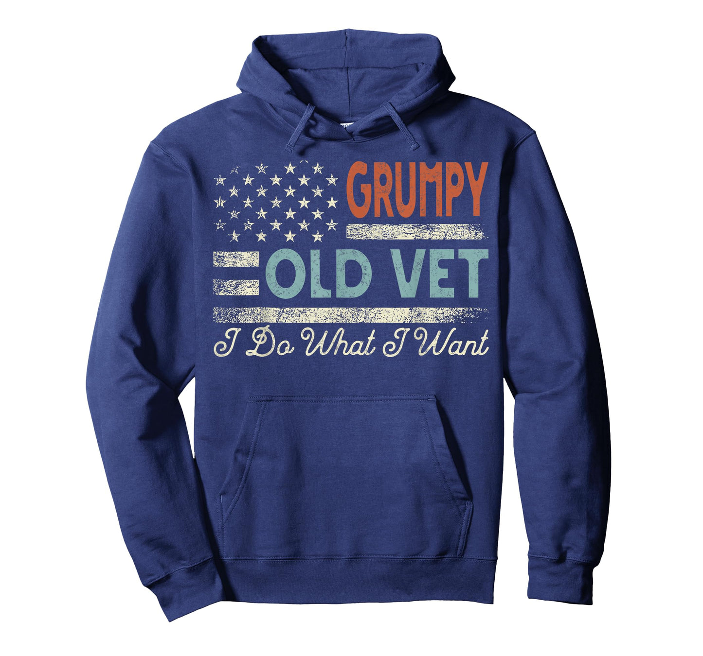 Grumpy Old Vet I Do What I Want Funny Retro Military Veteran T-Shirt