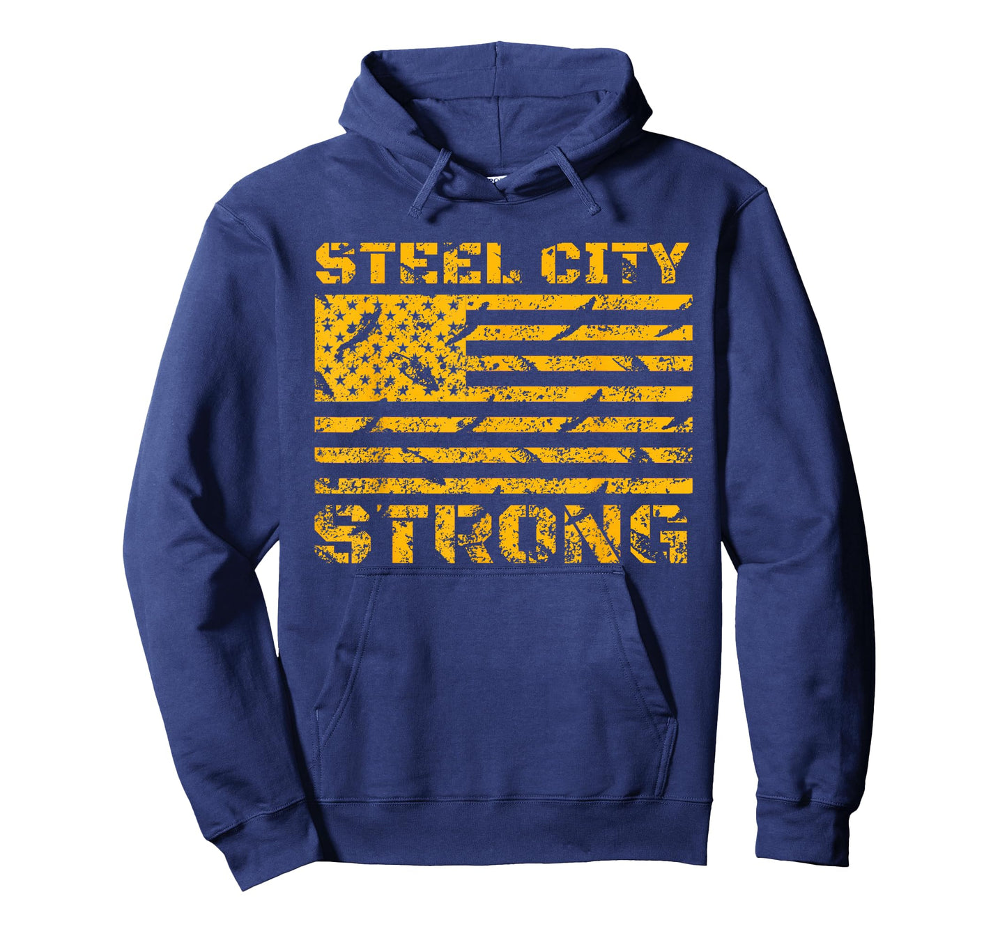 Pittsburgh Steel City Strong American Flag Vintage T-Shirt