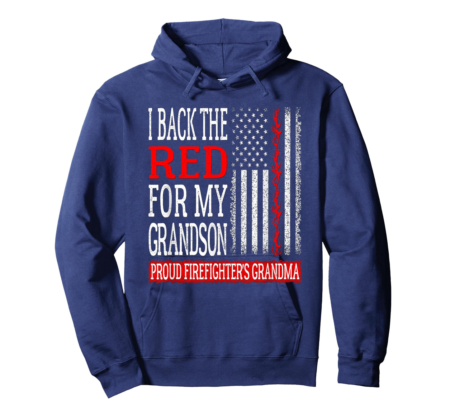 I Back The Red For My Grandson Firefighter's Grandma Family T-Shirt