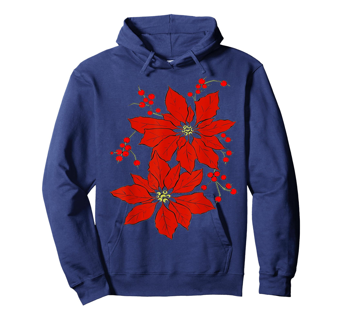 Red Poinsettia Happy Merry Christmas T-shirt T-Shirt